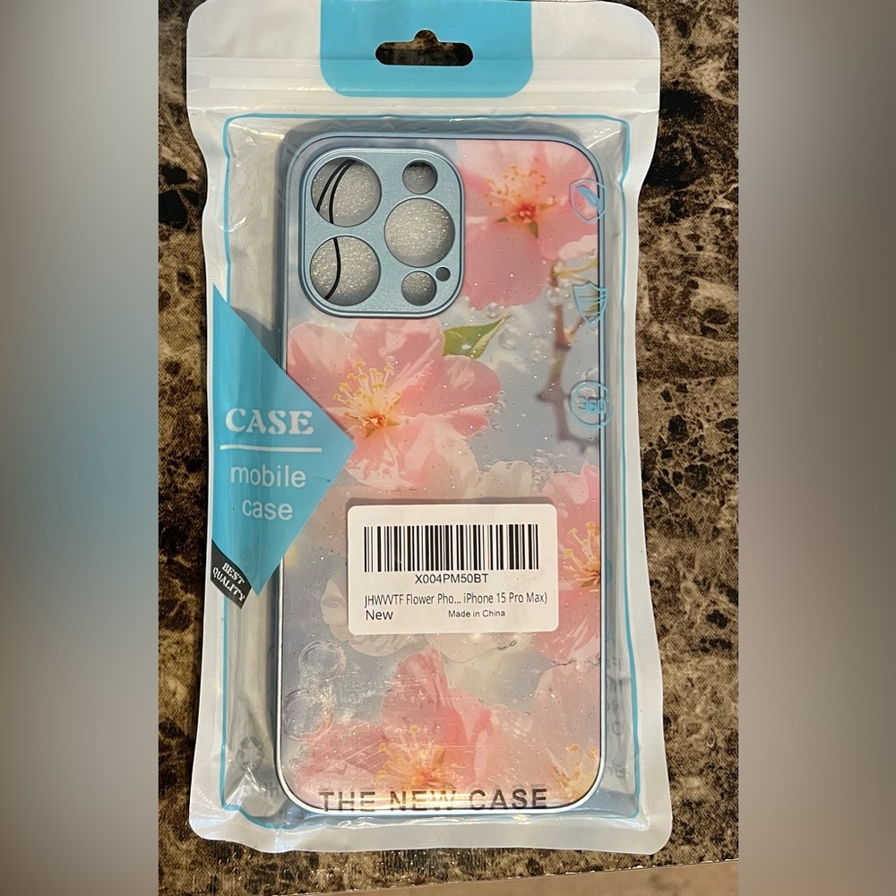 iPhone Pro Max Bundle Floral Blue Phone Case and Screen Protectors NWT - Picture 5 of 9